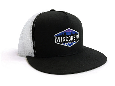 Wisconsin Night Sky Hat badge design embroidery hats illustration logo wisconsin