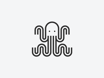 Octopus branding geometry icon identity logo logotype mark minimalism octopus