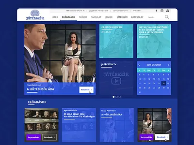 Játékszín website játékszín metro style theatre ui website