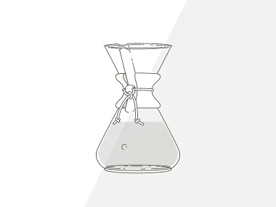 Chemex chemex coffee icon illustration line art vector