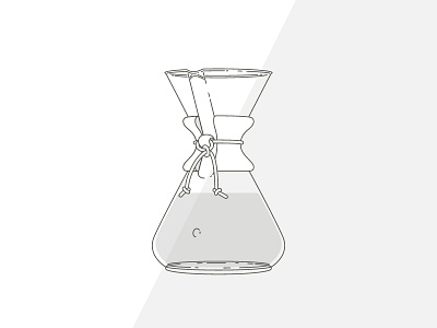 Chemex chemex coffee icon illustration line art vector