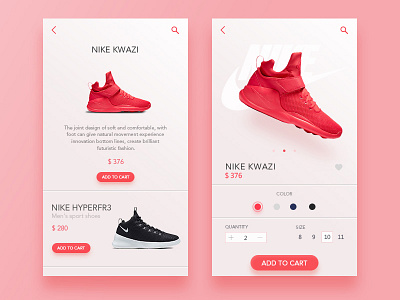 Product preview interface app ui