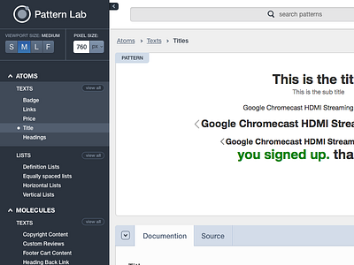 Pattern Lab Redesign patternlab style guide ui