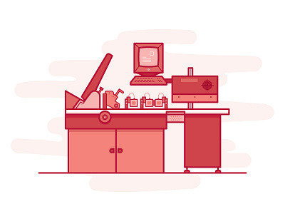 The Print Shop department illustration inkjet mail print shop