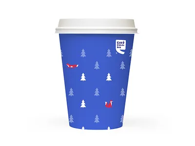 Christmas cups - foxes art christmas coffee cups fox illustration pattern