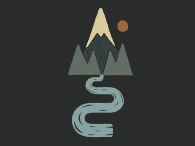 River scene color design drawing graphic design illustration illustrator simple