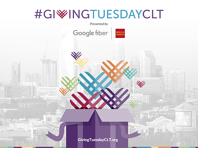 What's your gift? box charlotte donate gift givingtuesday givingtuesdayclt love nonprofit philanthropy skyline