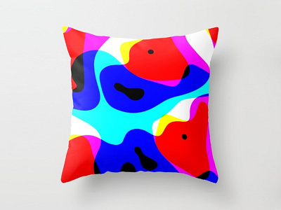 Hidden fox pillow color delicious fox gradient pillow society6