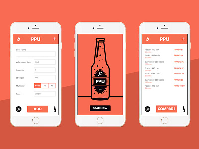 Beer App - PPU app art beer branding design drink illustration ppu studio