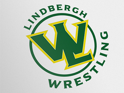 Lindbergh Wrestling branding design logo