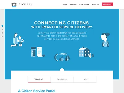CIVISERV health minimal ui vector website welfare