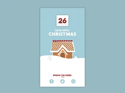 Daily UI #014 christmas countdown gingerbread house holidays snow timer