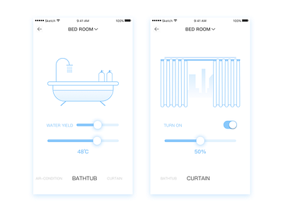 Daily Exercise — Smart home 3 buthtub curtain ios smart home temperature ui