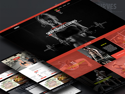 Curves body exercise fitness gym health human nerdie ui ux web design