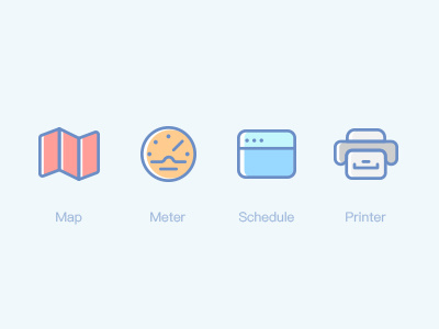 Icon icon map meter printer schedule