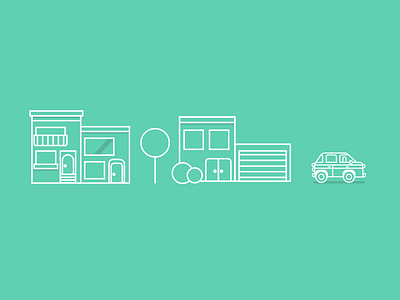 Daily UI - Icon Set apartment car daily ui graphics house icon illustration minimal set ui user vehicle