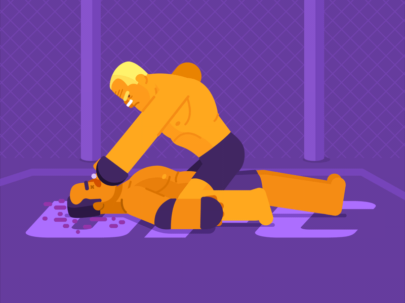 What UFC looks like to me. animated gif character animation fighting gif loop ufc
