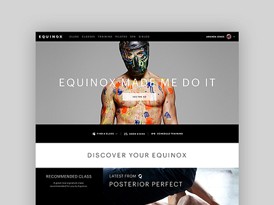 R/GA - Equinox desktop landing page responsive