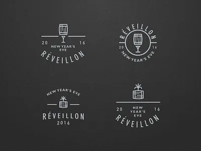 Réveillon beer brewery event lockup logo new years eve