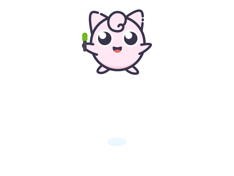 Jigglypuff animated gif cartoon jump pink pokemon sing