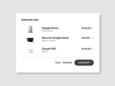 Daily UI Day 58 - Shopping Cart 058 cart dailyui day58 shopping ui ux