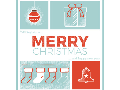 Christmas card ball bell card christmas gift icon merry new year present socks template xmas