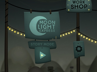 Moonlight Express christmas morning game game assets hand drawn illustration indie ios ipad iphone mobile