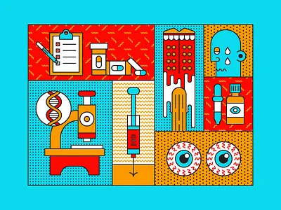 Medical Illustration color flat icon icons illustration line medical illustration pattern vector