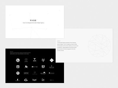 RHBB black brand branding clean grey identity minimal raff hbb rhbb ui ux web white