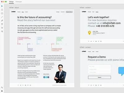 inFakt.com - About accounting automated infakt landing page lp story timeline website www