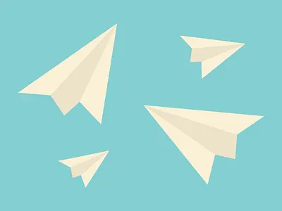 Paper Planes digital flat illustration paper planes simple