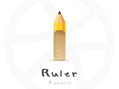 Ruler illustrations originality pencil ruler