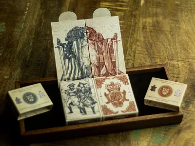 Limited Edition Independence Playing Cards british crown engraving playing cards revolution sword