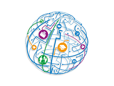 DRS Annual Report Branding branding icons illustration