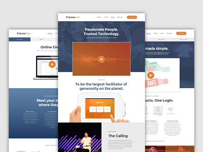 SecureGive Interior Pages interactive ui ux website wordpress