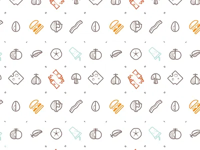 Order up! branding burger cheese fast food icon illustration ketchup pattern vector