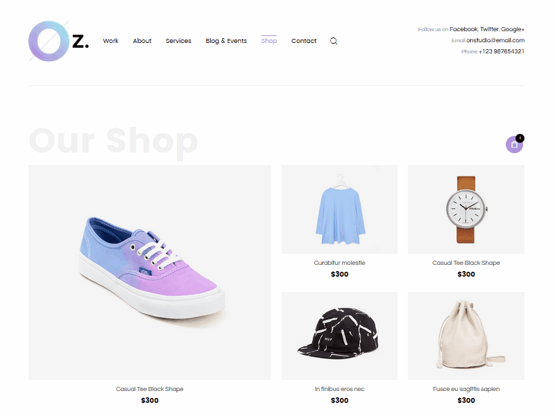 Oz - Add To Cart Animation animation beautiful ecommerce minimalist wordpress