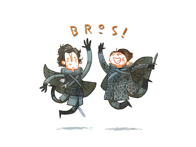 Wall Bros bros castle black digital game of thrones illustration jon snow sam westeros