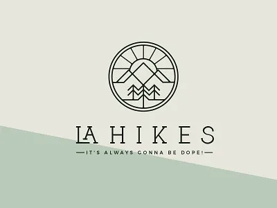 LaHikes circle hike la line logo los angeles minimal mountain outdoors sky sun tree