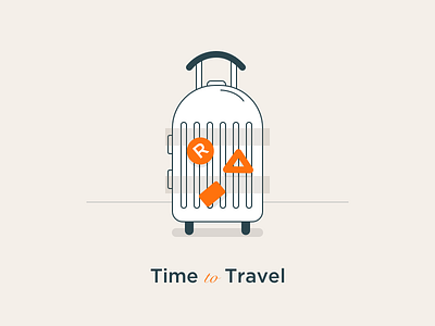 Time to Travel bag sticker suitcase travel