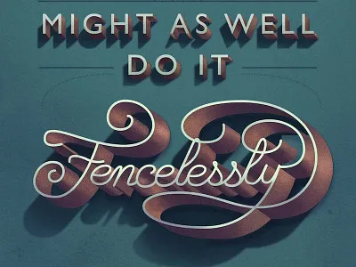 Dribble Fence design goodtype graphicdesign illustration illustrator lettering typespire typography