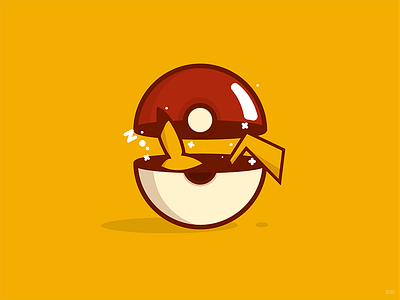 Pikachu Catching Zzz nap pikachu poke ball pokeball pokemongo pokémon pokémon go sleeping