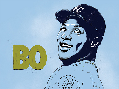 Bo Jackson baseball baseball birthday bo jackson bo knows illustration kansas city kansas city royals mlb royals