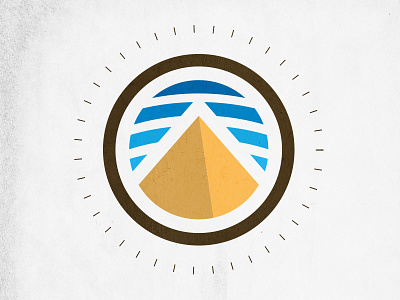 Sand Monument desert logo mark pyramid sky