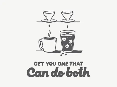 Coffee Couple beans both coffee doodle drawing illustration mug pourover table