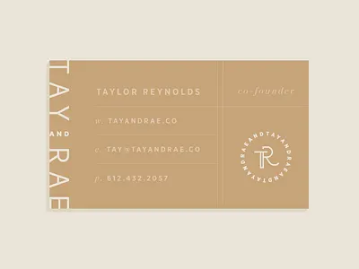 Tay & Rae | Business Card Concept branding business card identity modern typography
