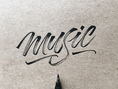 Music Recommendation? brushtype calligraphy handlettering handmade handmadetype lettering logotype maker sketch texture tombow