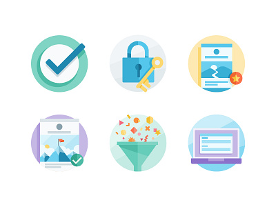 Walkthrough Illustrations color colorful graphic icons illustration illustrator shading solid vector walkthrough