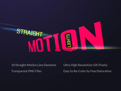 Straight Motion Light Elements effect flare free freebie glow lens light line motion object overlay