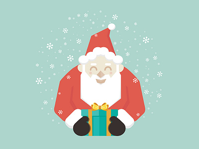 Santa 1 flat illustration new years eve santa vector